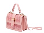 Taske: Miss Sofia, lyserød taske med Harlequin tern👜